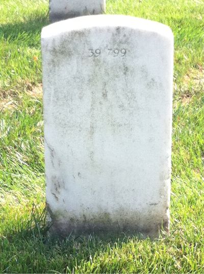 Headstone Back of Lena Penna. Arlington National Cemetery.