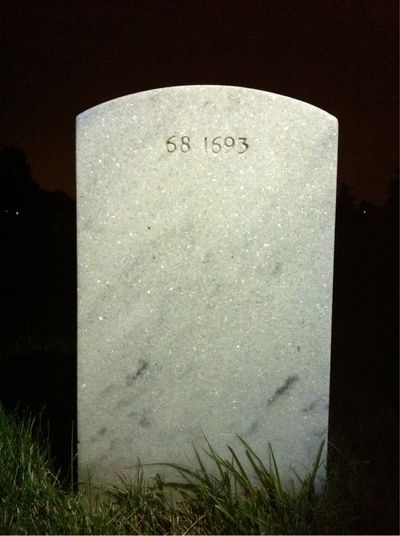 Headstone Back of Heinz Robert Bumann. Arlington National Cemetery.