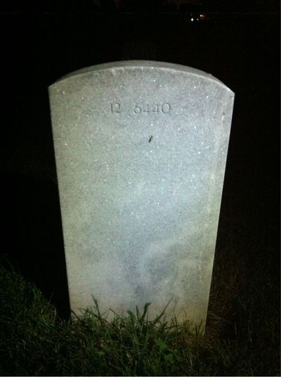Headstone Back of Kathryn Ham. Arlington National Cemetery.