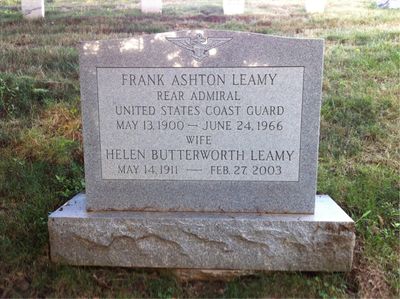 Headstone Front of Frank Ashton Leamy. Arlington National Cemetery.