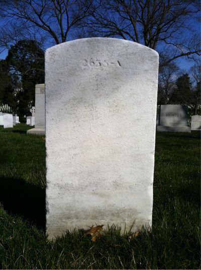 Headstone Back of Pashupati Sarma. Arlington National Cemetery.