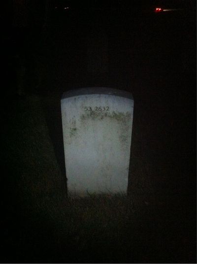 Headstone Back of Robert Mcgough. Arlington National Cemetery.