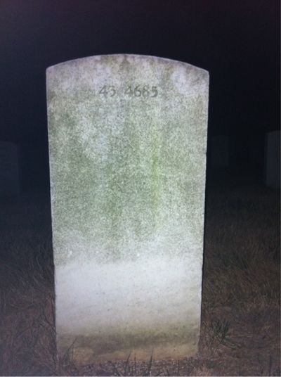 Headstone Back of George Brown. Arlington National Cemetery.