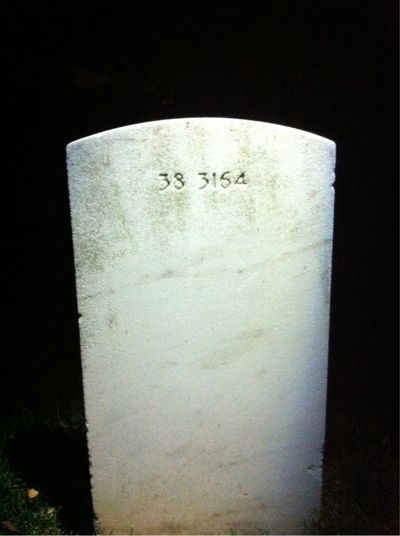 Headstone Back of Johanna Walker. Arlington National Cemetery.