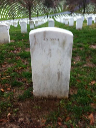 Headstone Back of Elsie Iuliano. Arlington National Cemetery.