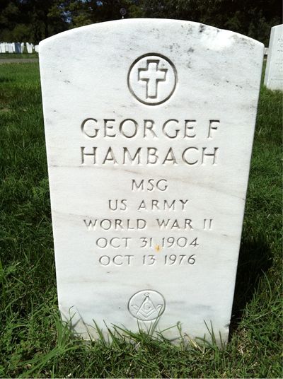 Headstone Front of Dorothy Hambach. Arlington National Cemetery.