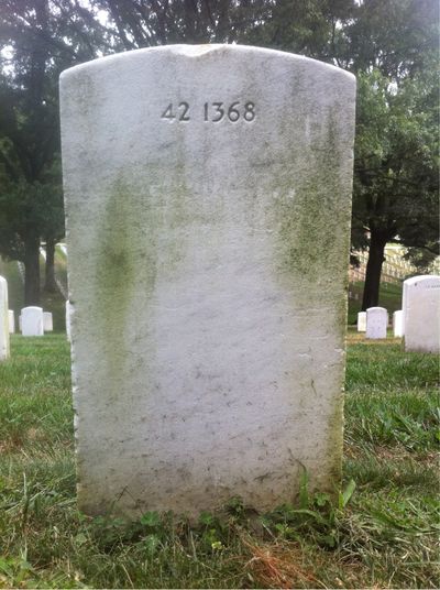 Headstone Back of Laura Goss. Arlington National Cemetery.