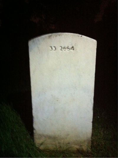 Headstone Back of Glenn Rose. Arlington National Cemetery.