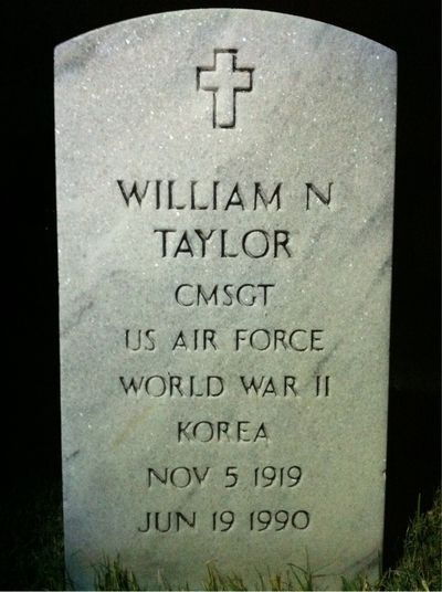 Headstone Front of Violet Taylor. Arlington National Cemetery.