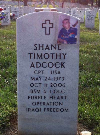 Shane Adcock — Headstone Front