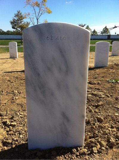 Headstone Back of Michael B Weir. Arlington National Cemetery.
