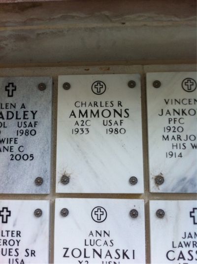 Charles Ammons — Headstone Front