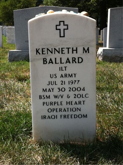 Kenneth Ballard — Headstone Front