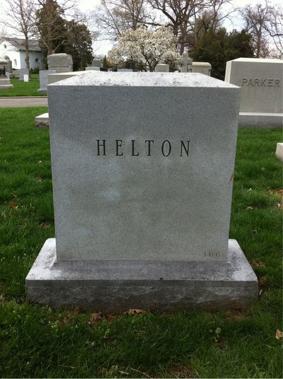 Headstone Back of Harry Meigs Helton. Arlington National Cemetery.
