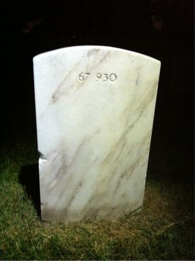 Headstone Back of Donald R Mcgill. Arlington National Cemetery.