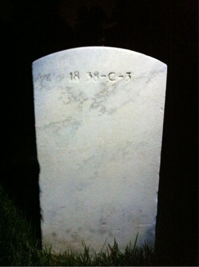 Headstone Back of Howard Grinage. Arlington National Cemetery.