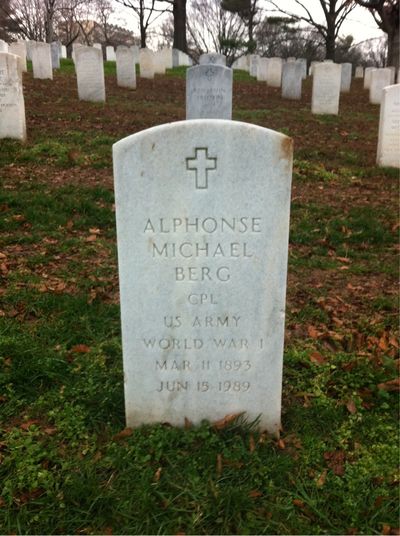 Alphonse Berg — Headstone Front