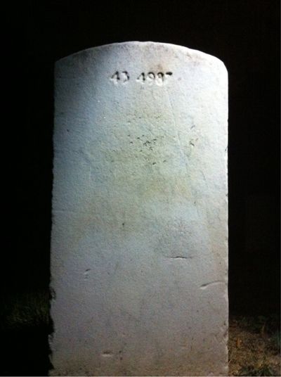 Headstone Back of John Benner. Arlington National Cemetery.