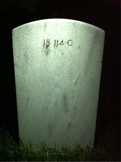 Headstone Back of Louise D Mcluckie. Arlington National Cemetery.