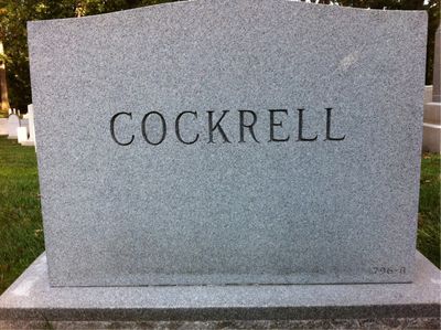 Headstone Back of James Cockrell. Arlington National Cemetery.