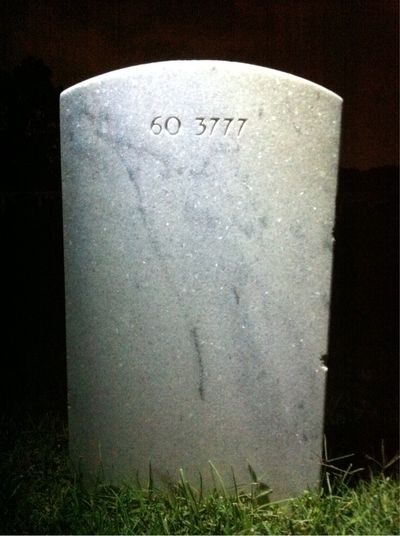 Headstone Back of Owen C Engan. Arlington National Cemetery.