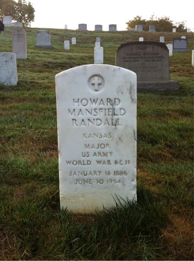 Headstone Front of Howard Randall. Arlington National Cemetery.