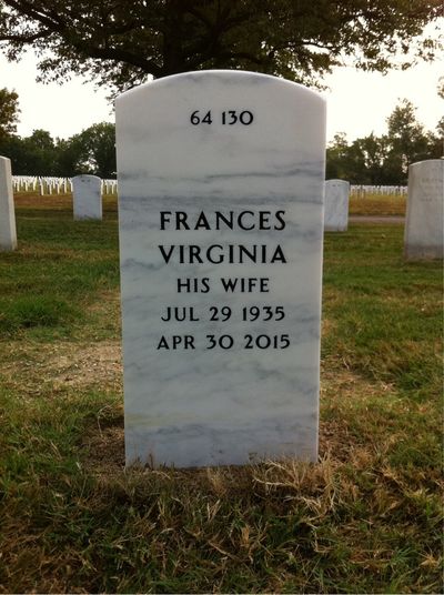 Frances Antle — Headstone Back