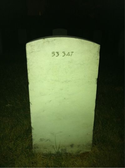 Headstone Back of Robert Enoch Williams. Arlington National Cemetery.
