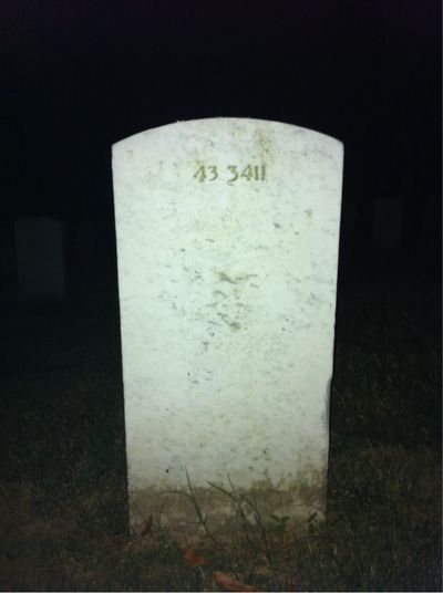 Headstone Back of Edward M Doherty. Arlington National Cemetery.