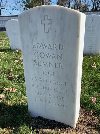 Headstone Front of Carol Sumner. Arlington National Cemetery.