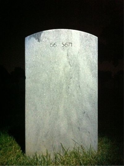 Headstone Back of Roger Burns Innes. Arlington National Cemetery.
