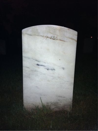 Headstone Back of Michael Yerusavage. Arlington National Cemetery.