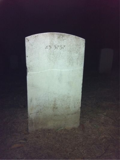 Headstone Back of Achille Henderson. Arlington National Cemetery.