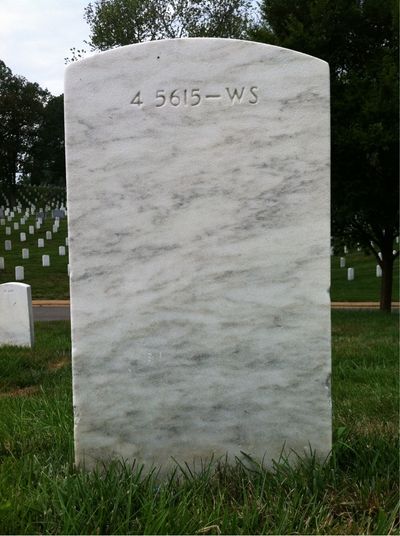Headstone Back of Adelaide Burgwin. Arlington National Cemetery.
