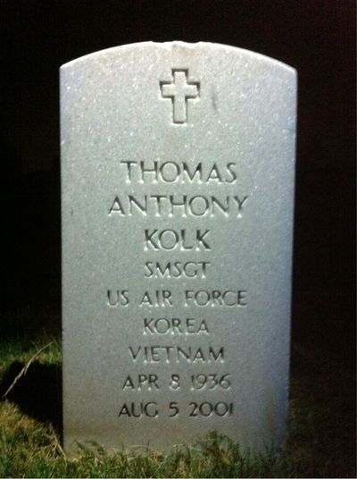 Headstone Front of Micheline Kolk. Arlington National Cemetery.