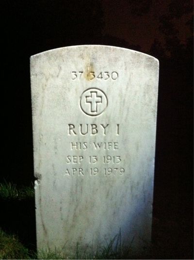 Headstone Back of Joseph Taylor. Arlington National Cemetery.