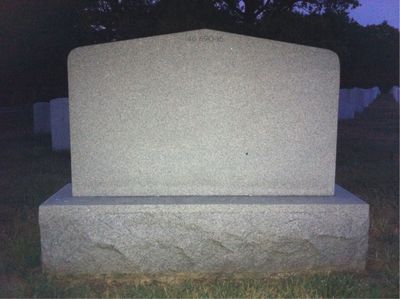 Headstone Back of Donald David Stewart. Arlington National Cemetery.
