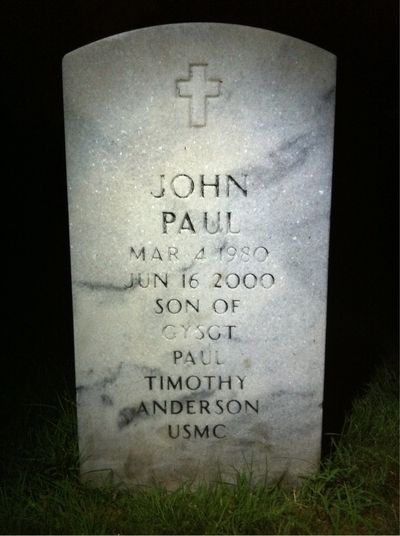 John Anderson — Headstone Front