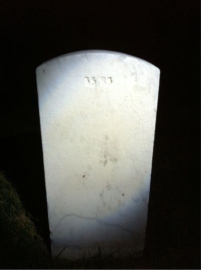 Headstone Back of Bruce Douglas Webb. Arlington National Cemetery.