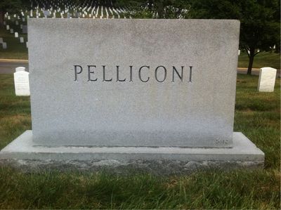 Headstone Back of Margaret Pelliconi. Arlington National Cemetery.