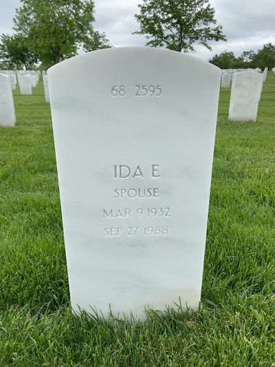 Ida Minns — Headstone Back