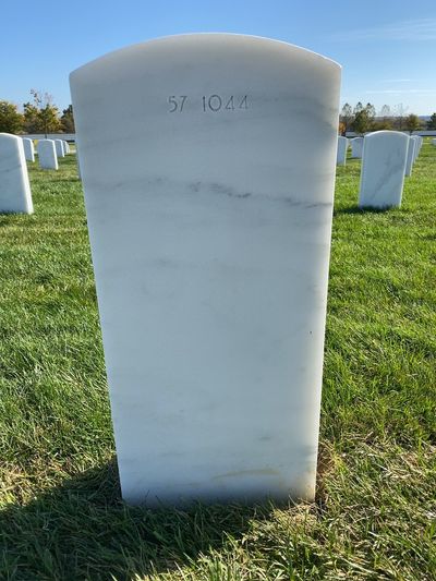 Headstone Back of Richard Burton Cunningham. Arlington National Cemetery.
