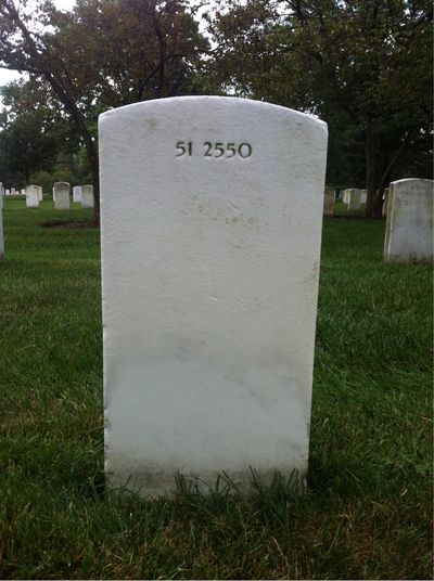 Headstone Back of Jerry Jones. Arlington National Cemetery.