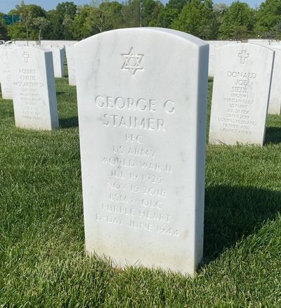 Headstone Front of Carole Staimer. Arlington National Cemetery.