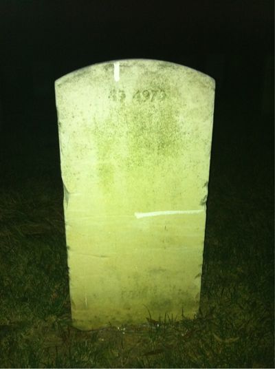 Headstone Back of Joseph Pearson. Arlington National Cemetery.