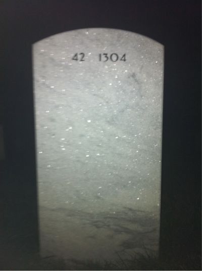 Headstone Back of Ona Goodwin. Arlington National Cemetery.