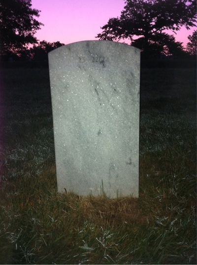 Headstone Back of George R Thomas. Arlington National Cemetery.