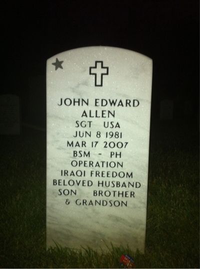 John Allen — Headstone Front