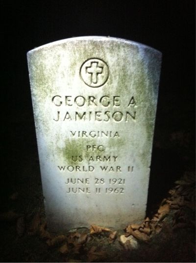 Headstone Front of Catherine Jamieson. Arlington National Cemetery.