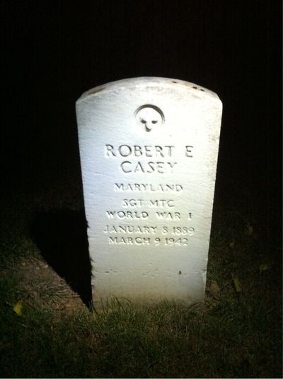 Headstone Front of Mary Casey. Arlington National Cemetery.